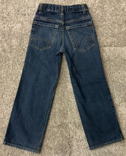 Old Navy Regular Boys Size 8 Slim denim jeans w snap button & adjustable waist - Picture 3 of 16