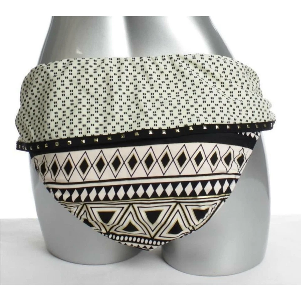 Combo de bikini Jessica Simpson Junior XL parte inferior de natación con falda tostado abstracto tostado/rosa Foto 4 de 4