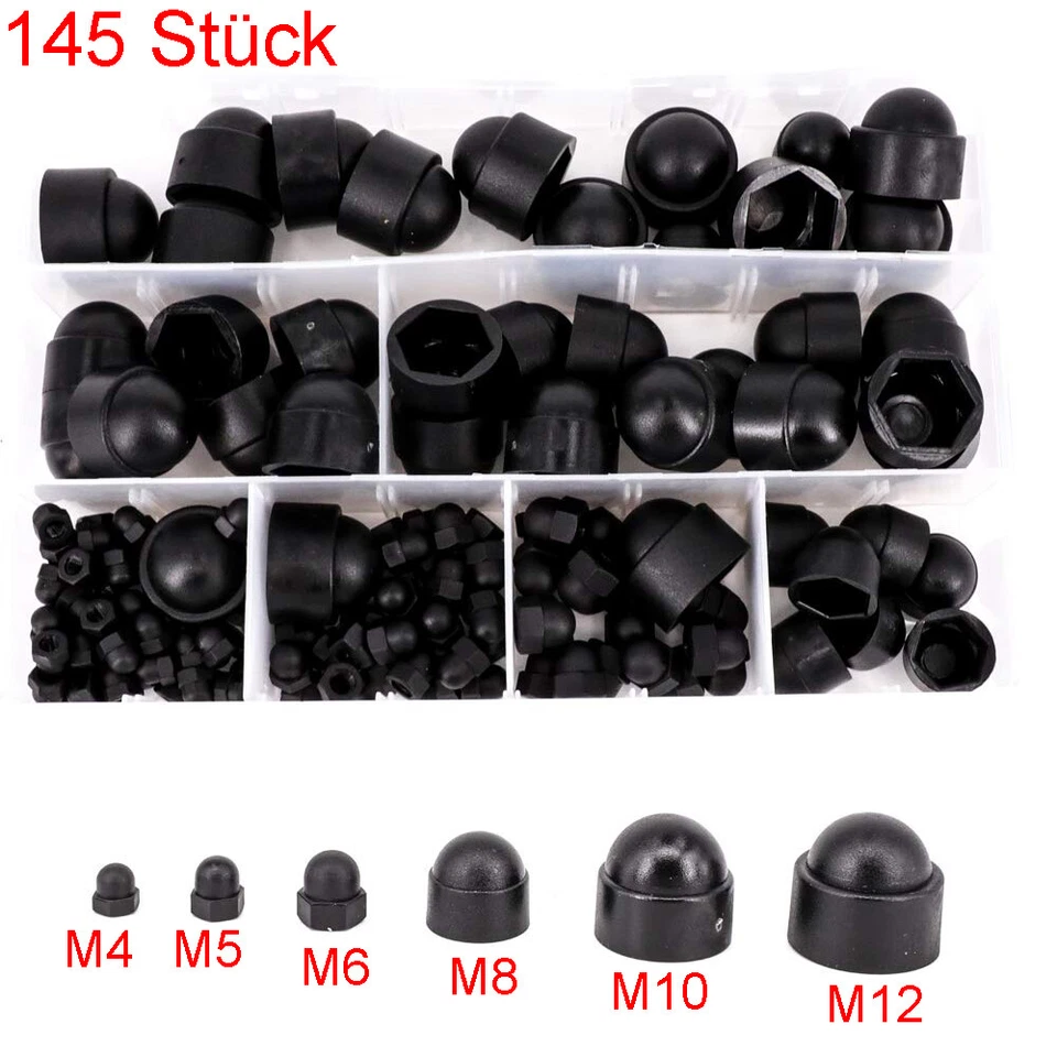 145 Schutzkappen für Schrauben Sechskantschrauben Abdeckkappen Kunststoff Kappen - Bild 2 von 4