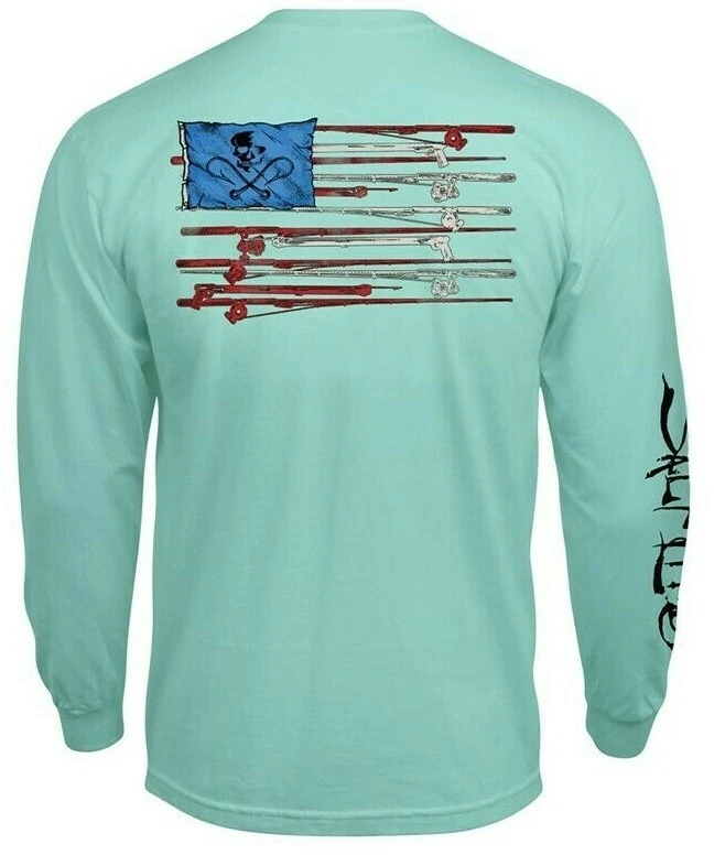 Mens Salt Life Fishermans Glory Graphic Pocket L/S T-Shirt - 2XL/XL/Large - NWT