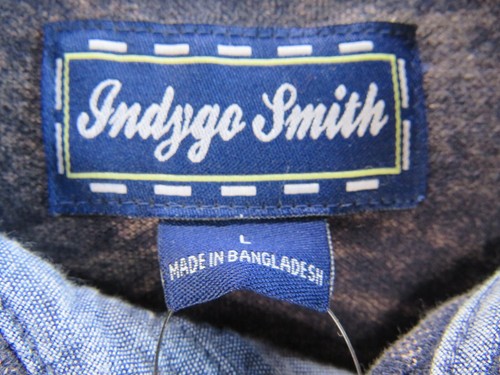 Indygo Smith Acid Washed Navy Denim T-Shirt NWT NOS Different Sizes L XL - Picture 12 of 12