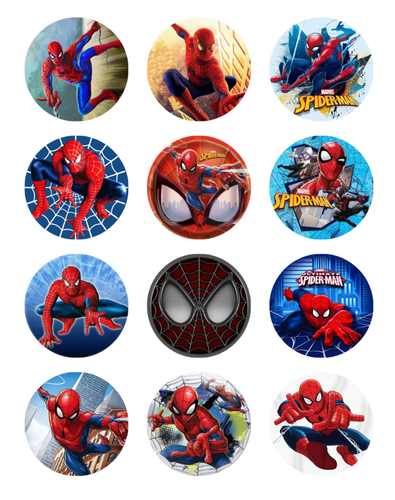 Spiderman Black Edible Cake Topper Icing Superhero Cake Decorations (3 Sizes) - Picture 8 of 8