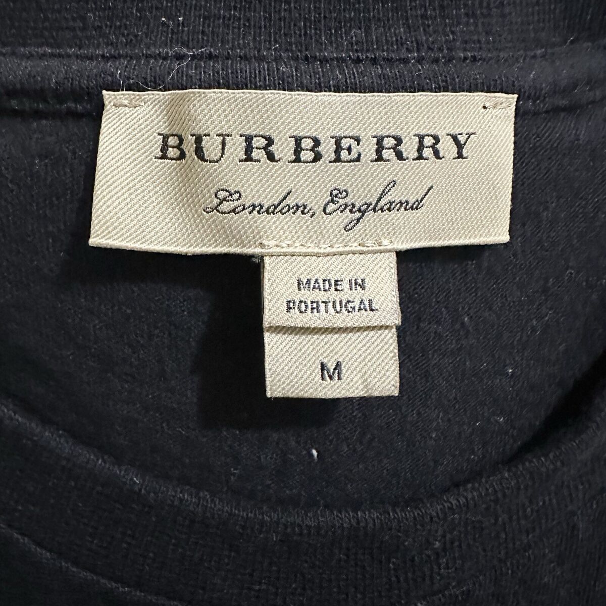Burberry Men Size Medium Embroidered Logo Black Short Sleeve Burberry Men Size Medium Embroidered Logo Black Short Sleeve