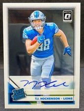 2019 Panini Donruss Optic T.J. Hockenson Rated Rookie On Card Auto #30/50 RC