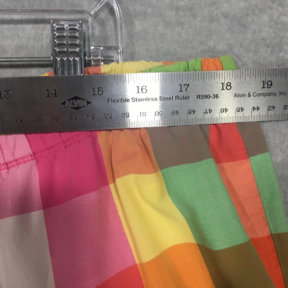 Cacique 2X Pantalones de Salón Recortados a Cuadros Rosa Verde Naranja Divertidos Coloridos 18/20 Foto 3 de 4