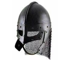 Medieval Viking Raven Helmet Chain Mail Battle Ready Armor Helmet