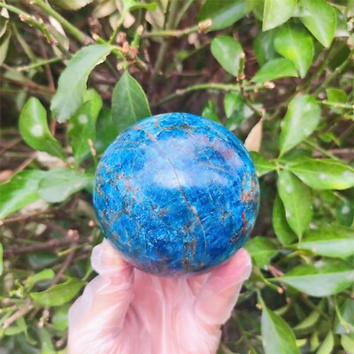 900G Natural Apatite Sphere Massage Therapy Polished Blue Apatite Crystal ball