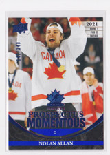 2023 UD TEAM CANADA JUNIORS PROSPECTUS MOMENTOUS BLUE 141/349 NOLAN ALLAN #PM-37