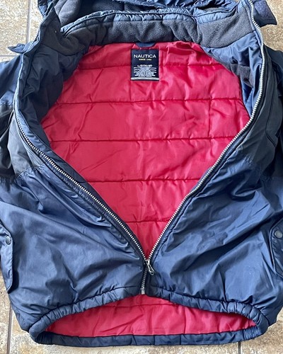 Nautica Hooded Jacket Boys Large Blue Coat Full Zip Pockets Youth Outdoor Gear - Picture 11 of 23