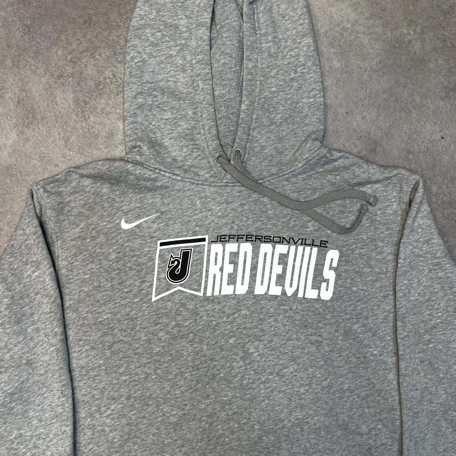 Nike Hoodie Mens Red Devils Y2K College Sports Sweatshirt, Grey, XL image 4