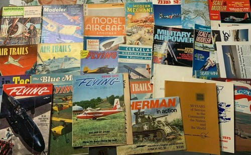 Vintage Airplane Magazine Hobby Model Building History Military Tanks LOT