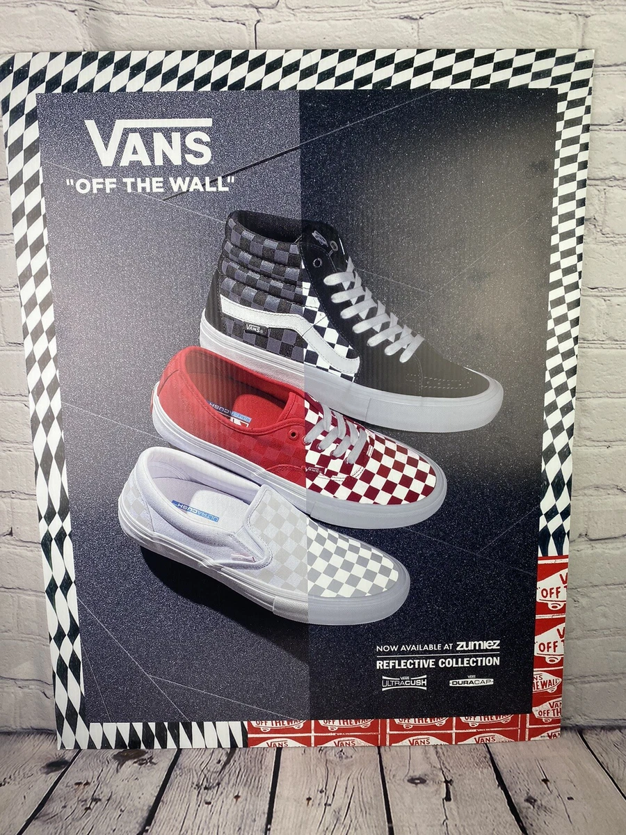 VANS Off The Wall Store promo Poster Reflective Zumiez Shoes 30 x