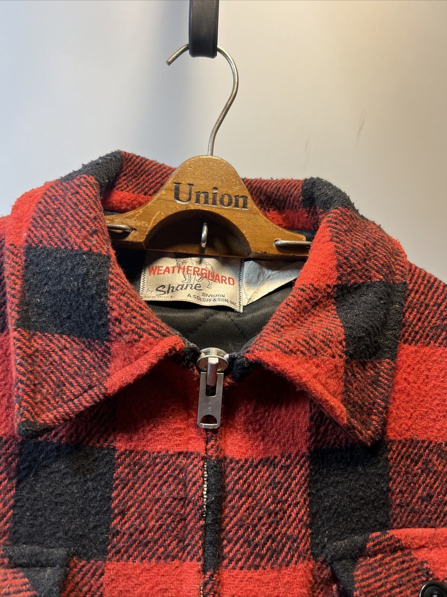 70s WEATHERGUARD by SHANE　バッファローチェックusa製 Vintage 70s Weatherguard by Shane Flannel Jacket Red Buffalo