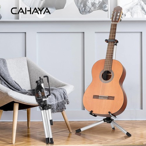 CAHAYA Guitar Stand Floor for Acoustic Electric Guitars and Bass Adjustable Heig - Picture 6 of 7
