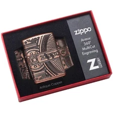 Zippo Armor Deep Carved Multi-Cut Steampunk Choice Lighter 29523, New In Box