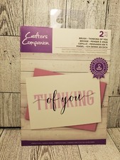 Crafters Companion Brush Thinking Of You 2pc Photopolymer Stamp New