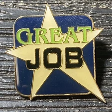 Vintage Great Job Gold Star Lapel Pin Vest Collectible EUC K260