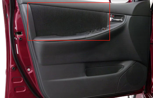 Fit For Toyota Corolla 2003-2008 Car Interior Door Panel Wrap Black Leather 4PCS - Foto 7 di 7