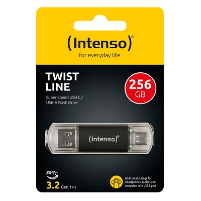 Intenso Twist Line 256 GB USB 3.2 OTG 256GB USB-C und USB-A 3539492 anthrazit