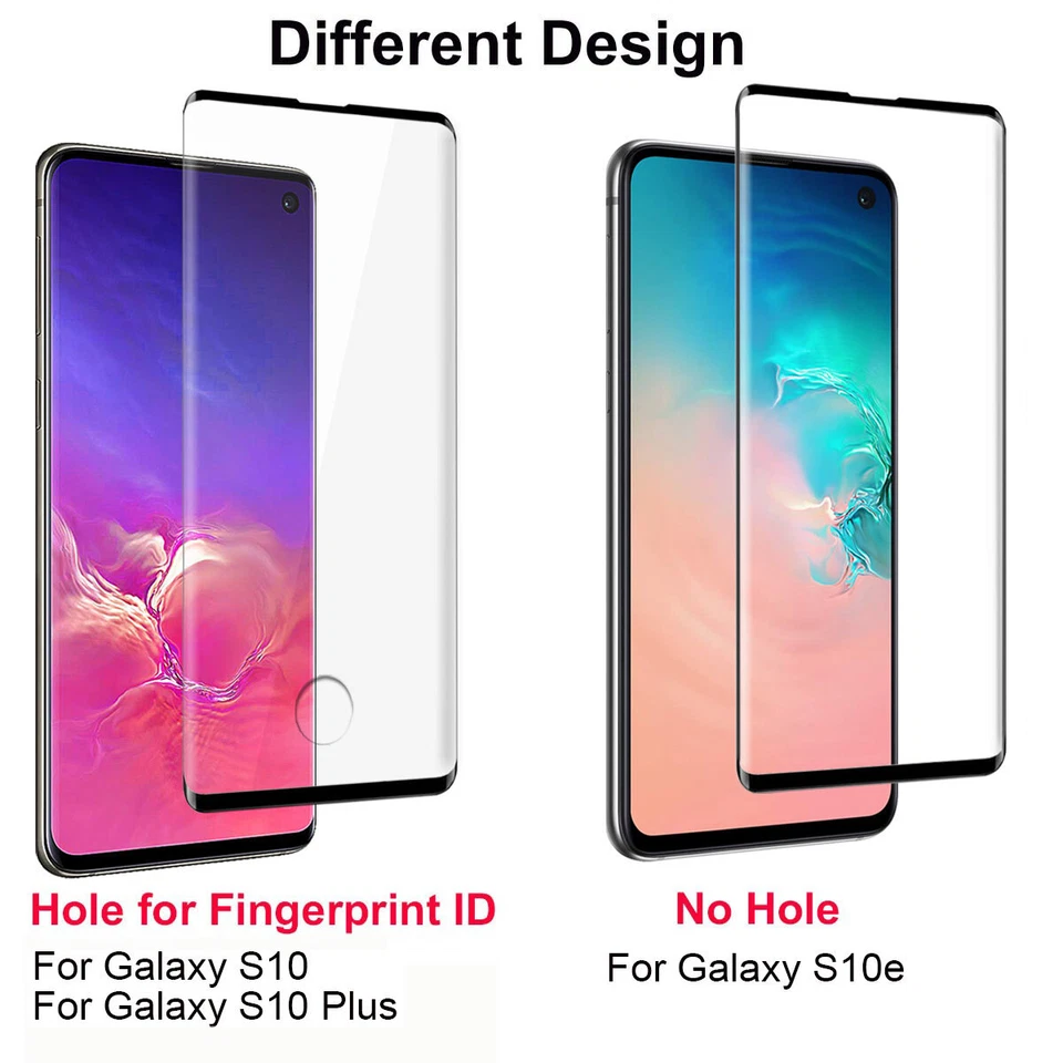 For Samsung Galaxy S10/S10e/S10+ Hybrid Rubber Phone Case Cover / Tempered Glass - Image 2 of 4