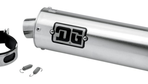 Uni. Slip On "R" Series Exhaust Muffler - 4" Round w/ 1-3/4" Inlet DGP.