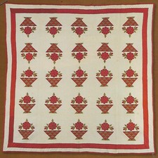 Red  Green Baskets Quilt quilting pattern instructions