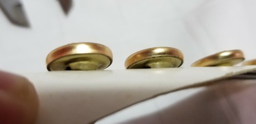 Vintage Metallknöpfe 7 UNBEKANNTE MILITÄRWAPPEN Reproduktion 18 mm & 14 mm GOLDFARBEN A7 - Bild 7 von 7