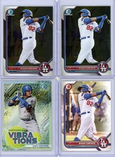 4 * DIEGO CARTAYA * 2022 BOWMAN CHROME RC # 103 + VIBRATIONS REFRACTOR + BASE RC