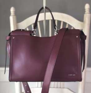 calvin klein callie leather tote