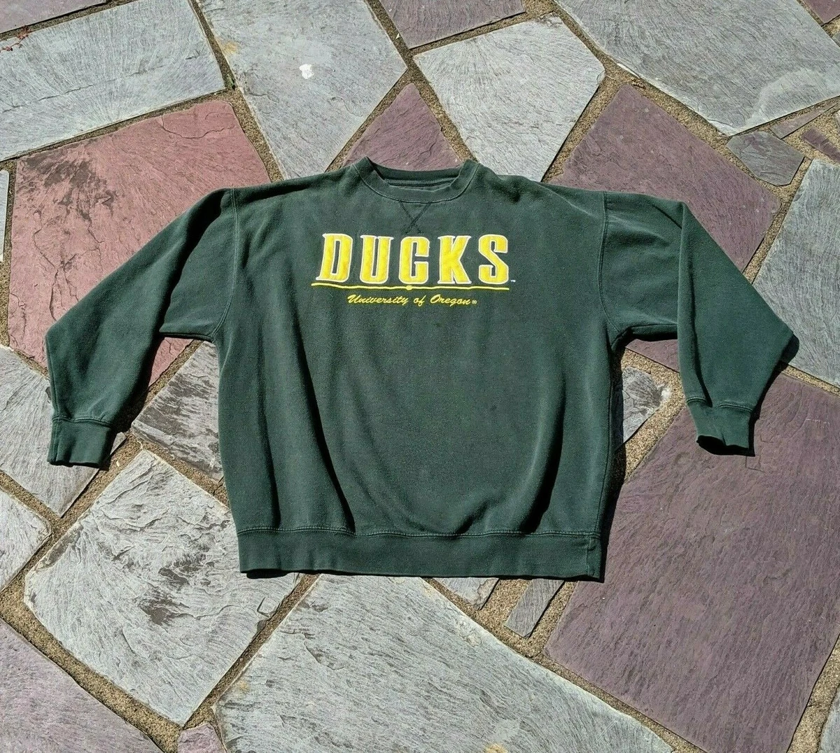University Oregon Ducks Green Sweatshirt Sweater Men s Size XL NCAA Football