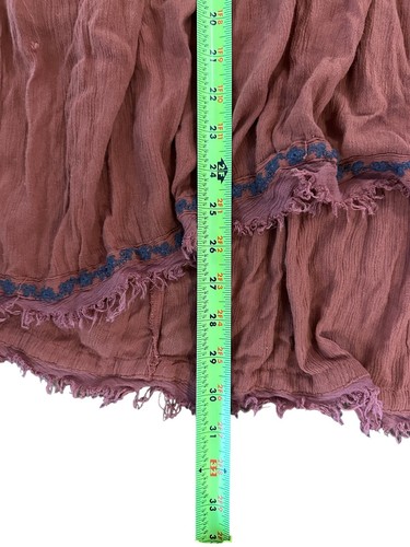 Haut tunique Free People brodé de diamants taille S cannelle boho babydoll - Photo 15/16