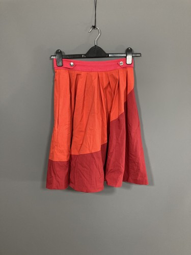 KAREN MILLEN SKATER Skirt - Size UK8 W26 - Orange - Great Condition - Women’s