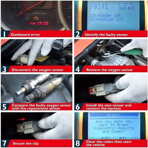 Oxygen Sensor Upstream&Downstream O2 Sensor 234-4528 234-4529 Fit for Chevy - Picture 6 of 7