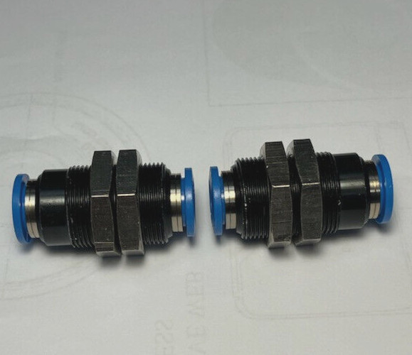 Festo QSS-10 153160 (2 PCS) Push-In Bulkhead Connector SHIPS FROM THE USA