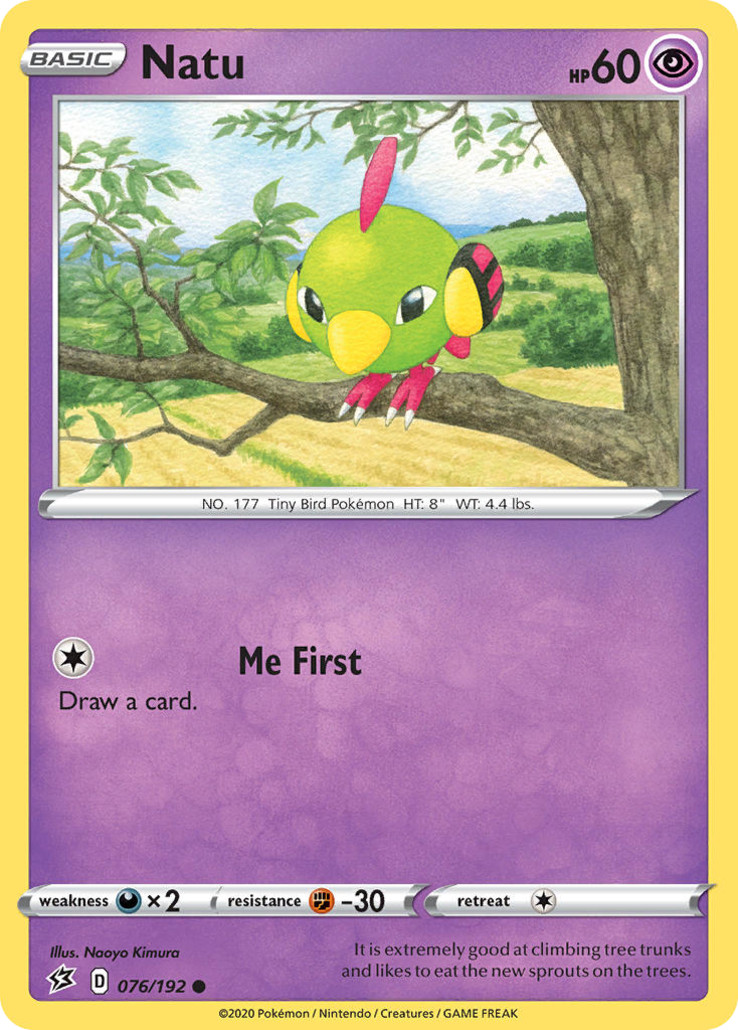 76/192 Natu - Rebel Clash - Common Pokemon TCG Card
