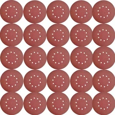 50 Pack 9-Inch 10 Hole 120 Grit Hook-and-Loop Drywall Sandpaper - Aluminum Oxide