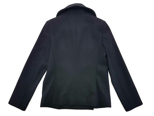 Chaqueta Abrigo Celine Negra Doble Pecho Guisante Talla 40 Mujer Hecha en Francia - Imagen 3 de 12