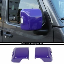 Purple Front Side Door Rear View Mirror Cover Trim For Jeep Wrangler JL JT 2018+