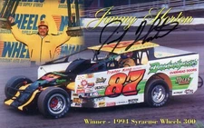 JIMMY HORTON 1995 AUTOGRAPHED Postcard NASCAR Dutchess Overhead Doors Modified A