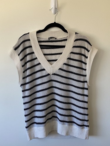 White Sweater Knit Vest 