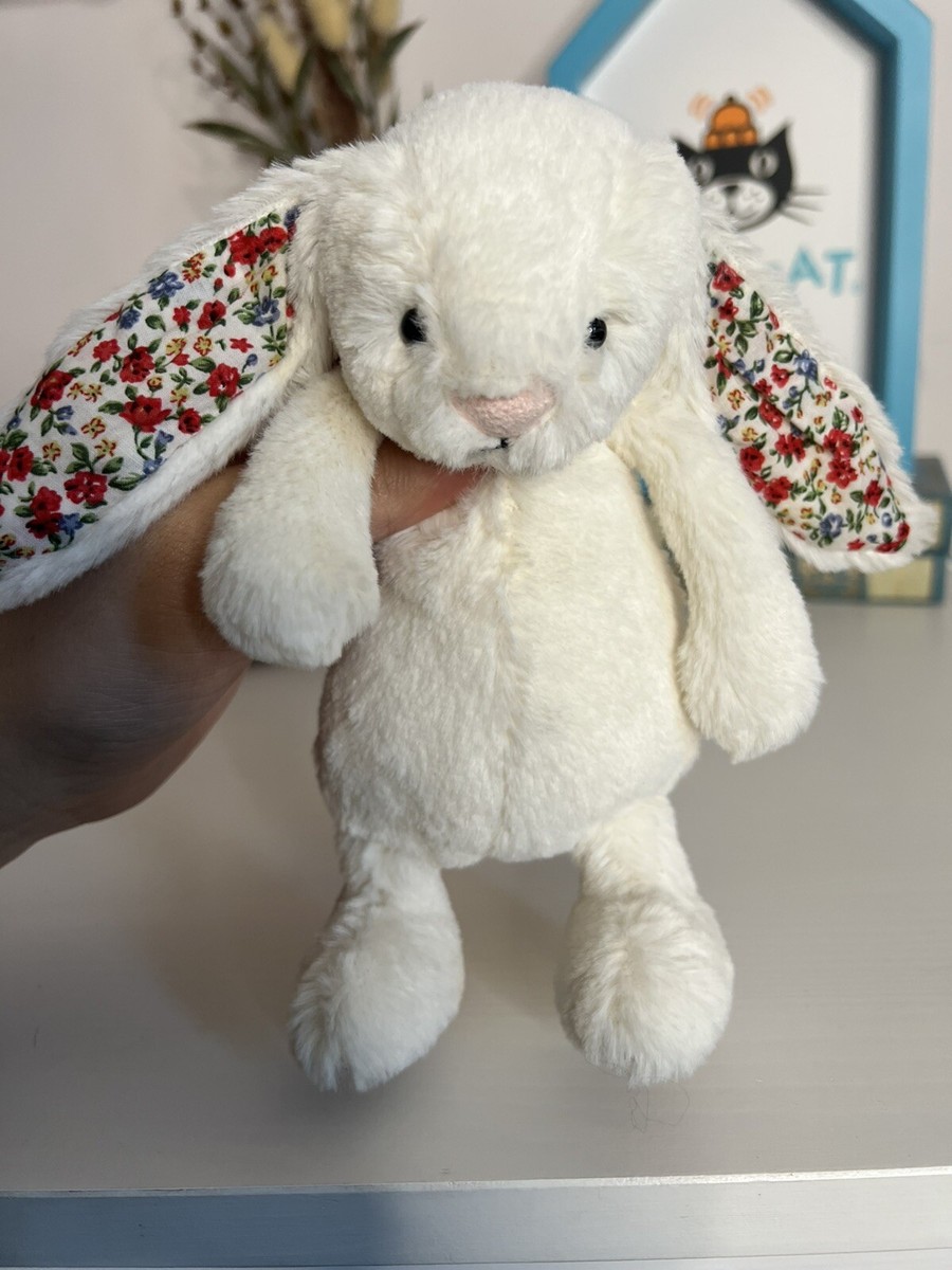  Small Cream Blossom Bunny （S） Jellycat Small Cream Blossom Bashful Bunny Soft Plush Toy | eBay UK