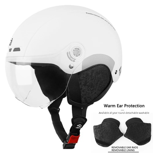 Fahrradhelm mit Schutzbrillenglas Gehörschutz Reflektierender Aufkleber Fahrradhelm - Bild 5 von 14