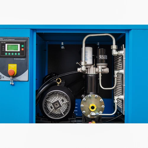 460V 3Ph 10HP 125PSI Rotary Screw Air Compressor w/ Vertical ASME 60 Gallon Tank - Picture 10 of 12