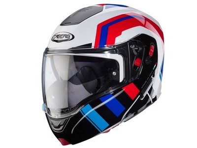 Caberg Horus X Klapphelm (weiß / schwarz / blau / rot) Gr: L (59)