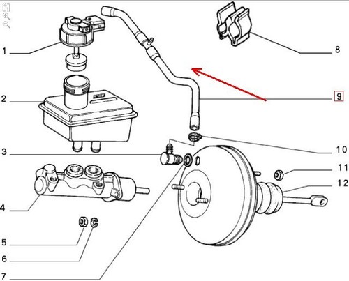 TUBO FLESSIBILE COMANDO IDRAULICO FRENI FIAT TEMPRA TIPO (1987-1995) - 7797802 - Imagen 4 de 4