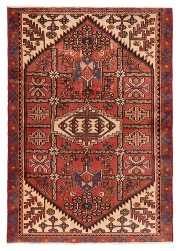 Traditional Vintage Hand-Knotted Oriental Carpet 3'3" x 4'8" Wool Area Rug