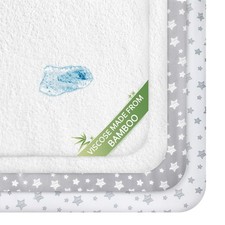 Crib Sheets  Waterproof Crib Mattress Protector for Boys 4 Pack Set, Viscose...