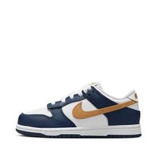 Nike Dunk Low PS Little Kids White Midnight Navy Wheat FB9108-111 Sneakers New