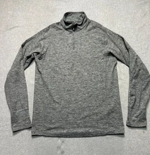 Daniel Cremieux Club 38 1/4 Zip Pullover Mens Large Gray Performance Stretch