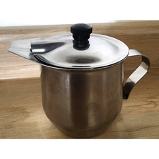 Vintage Vollrath 18-8 Stainless Lidded Creamer # 46611 JAPAN Removable Lid